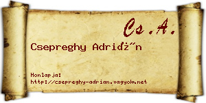 Csepreghy Adrián névjegykártya