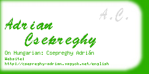adrian csepreghy business card