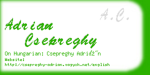 adrian csepreghy business card